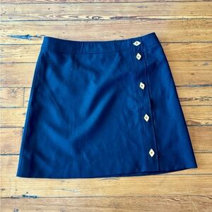 Ganni Black Side Button Skirt